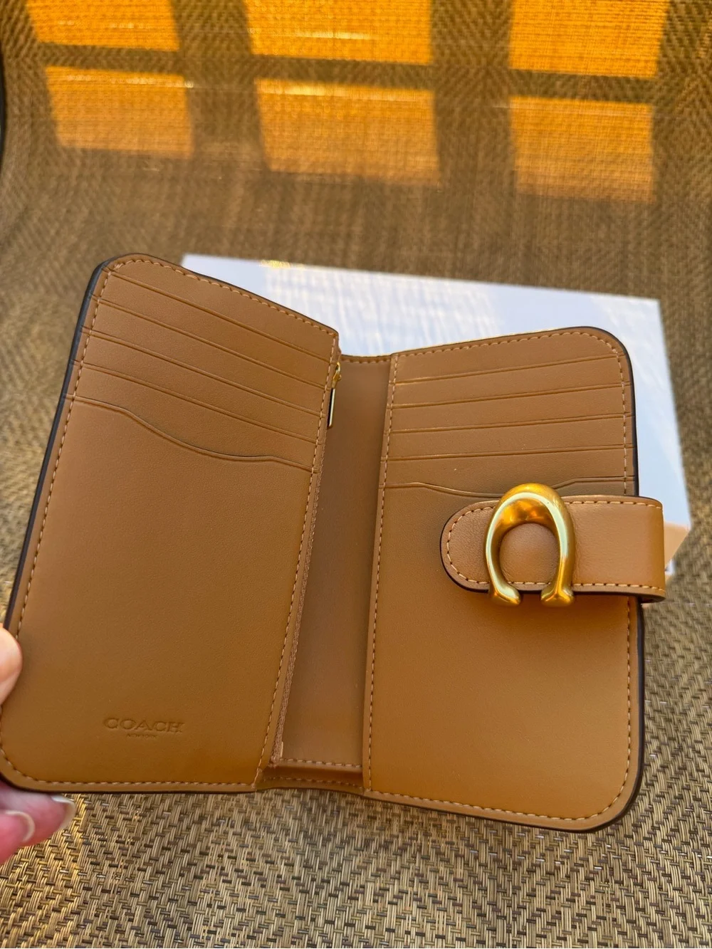 Coach Tabby Wallet Brass/HONEY Brown